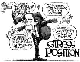 OBAMAS STRESS POSITION by John Darkow