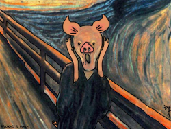 THE SCREAM OF SWINE FLU by Stephane Peray