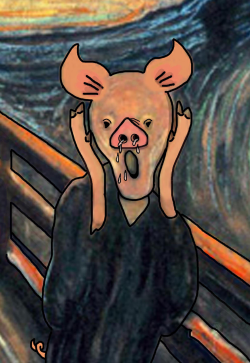 THE SCREAM OF SWINE FLU - COVER by Stephane Peray