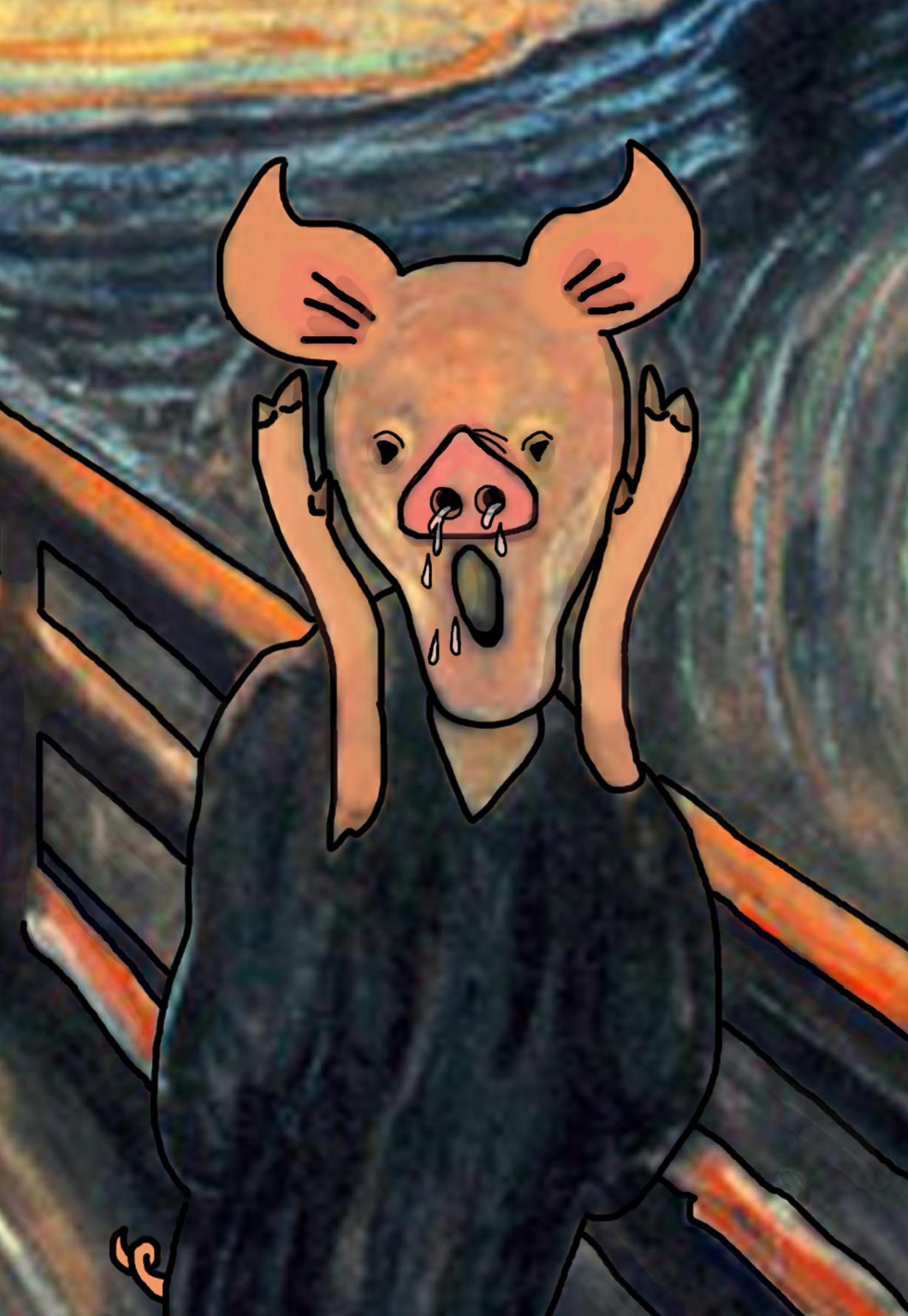  THE SCREAM OF SWINE FLU - COVER by Stephane Peray