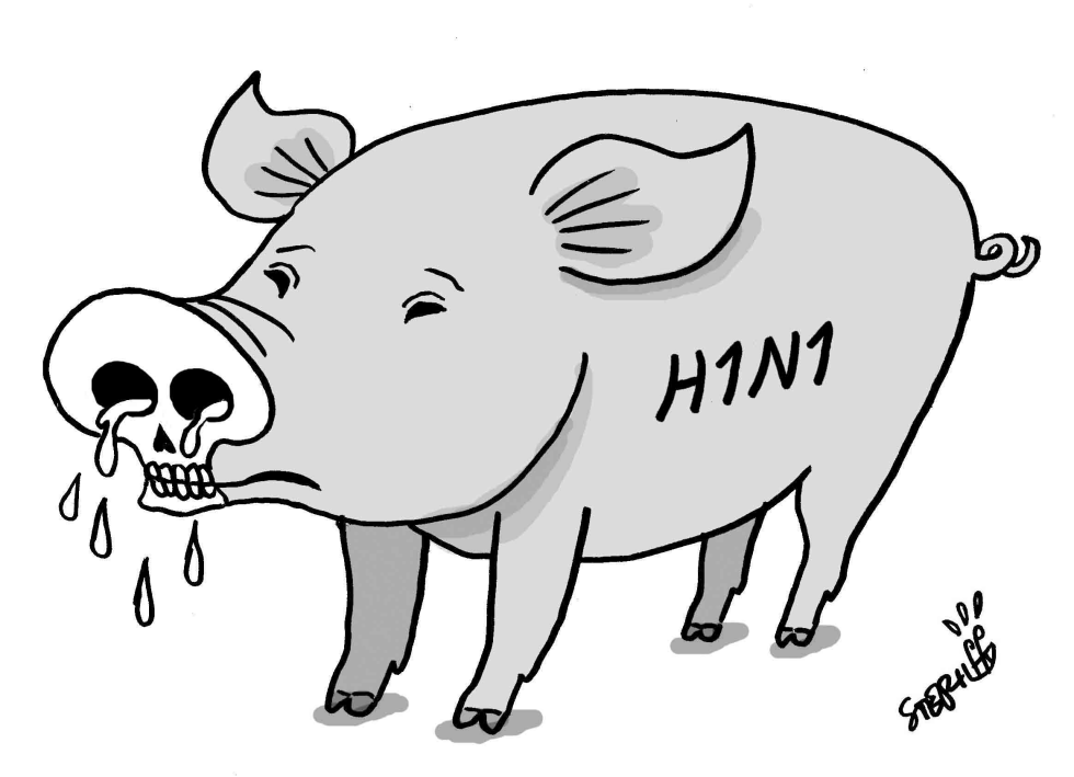  SWINE FLU 1 - BW by Stephane Peray