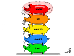 SWINE FLU ALERT CHART by Stephane Peray