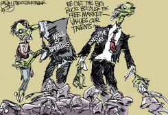 BLOOD-SUCKING ZOMBIE BANKERS by Pat Bagley