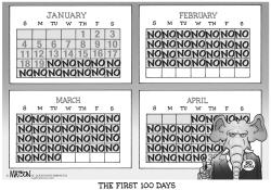 THE FIRST 100 DAYS OF NO by RJ Matson