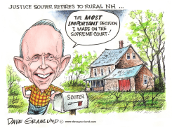 SOUTER RETIRES TO NH by Dave Granlund