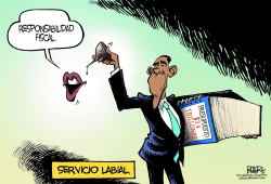 SERVICIO LABIAL DE OBAMA  by Nate Beeler