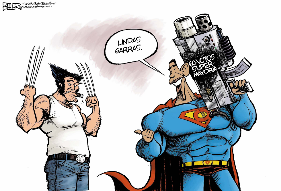  WOLVERINE Y OBAMA  by Nate Beeler