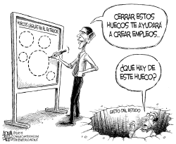 HUECOS LEGALES MALOS PARA LOS EMPLEOS by Adam Zyglis