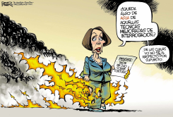 PANTALONES EN LLAMAS DE PELOSI  by Nate Beeler