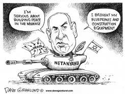 CORRECT COPY NETANYAHU PEACE PLAN by Dave Granlund