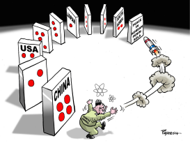 N.KOREA DOMINO EFFECT by Paresh Nath