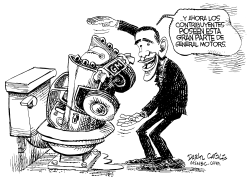 OBAMA Y GENERAL MOTORS by Daryl Cagle