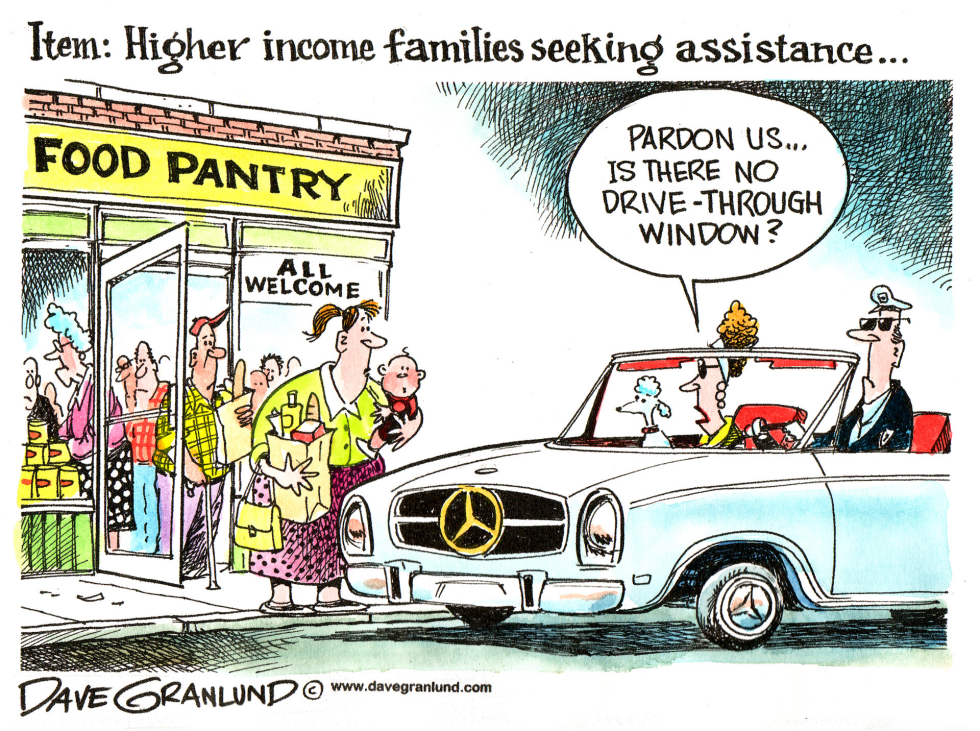  FOOD PANTRY USERS by Dave Granlund