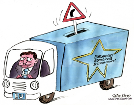 EU TURNS RIGHT  by Christo Komarnitski