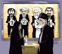 IRAN'S ELECTION AS A LINE UP by Riber Hansson