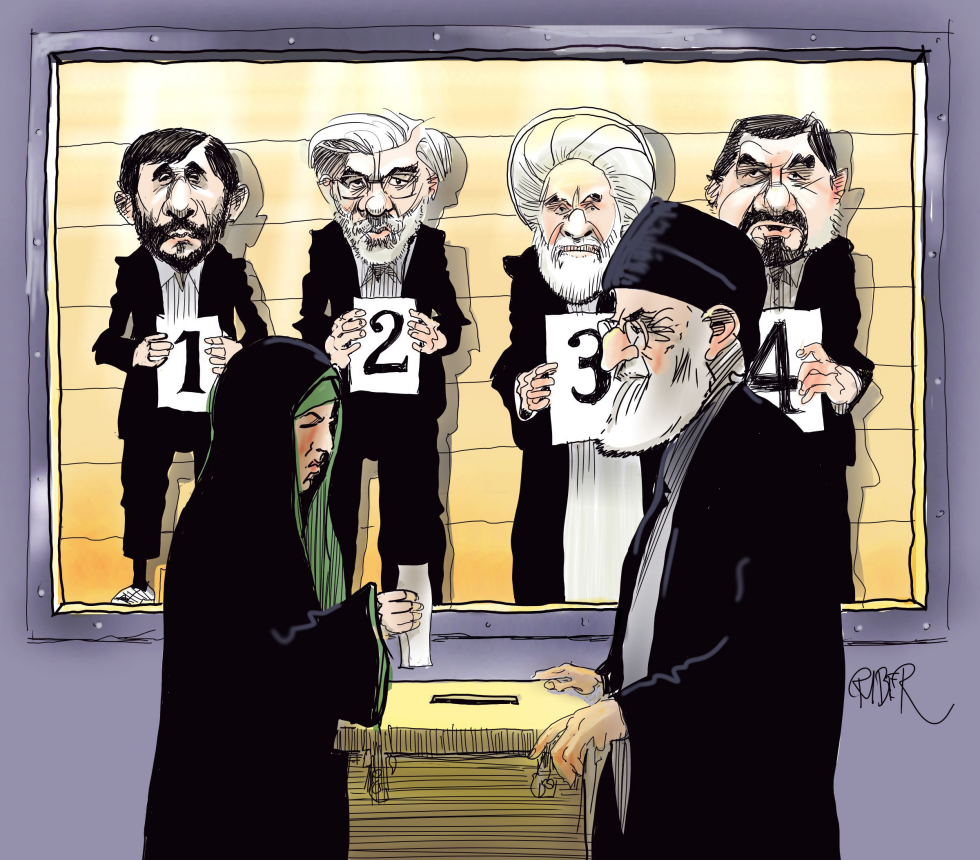  IRAN'S ELECTION AS A LINE UP by Riber Hansson