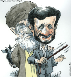 AHMADINEJAD AND BOSS  by Taylor Jones