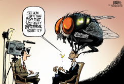 OBAMA THE FLY-SWATTER by Nate Beeler