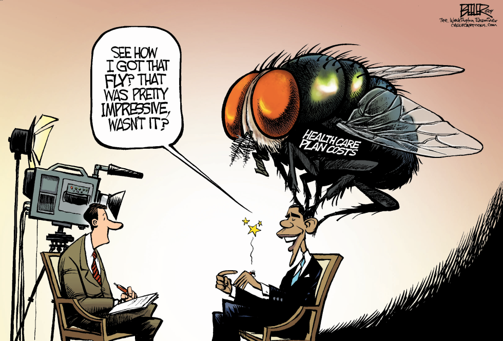  OBAMA THE FLY-SWATTER by Nate Beeler