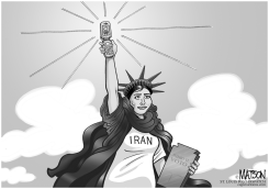 LA DAMA LIBERTAD EN IRAN by RJ Matson