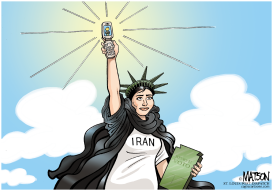 LA DAMA LIBERTAD EN IRAN  by RJ Matson