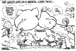 UNHEALTHY CONGRESS ON A PICNIC by Mike Lane