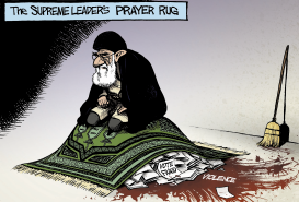 AYATOLLAH PRAYER RUG by Nate Beeler