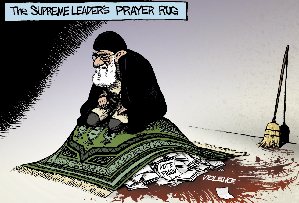  AYATOLLAH PRAYER RUG by Nate Beeler