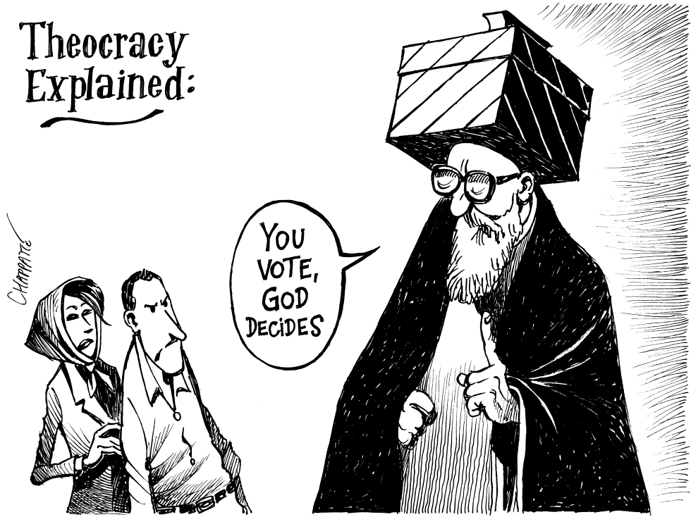  IRANIAN DEMOCRACY by Patrick Chappatte