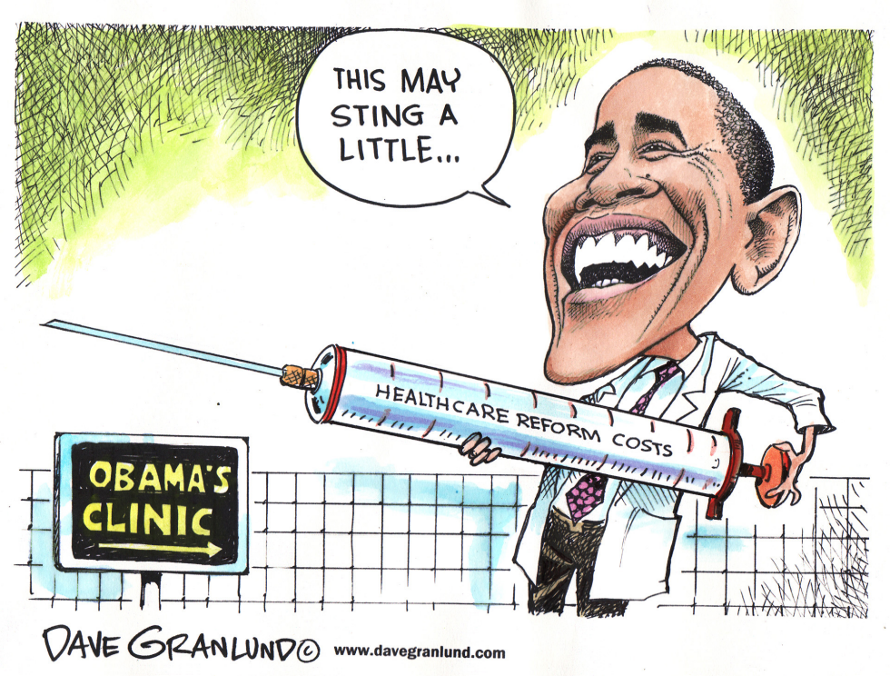  OBAMA AND HEALTHCARE COSTS by Dave Granlund