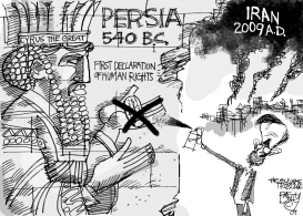 TAGGING IRAN by Pat Bagley