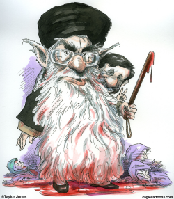 KHAMENEI AND AHMADINEJAD  by Taylor Jones