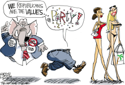 GOP PARTY VALUES by Pat Bagley