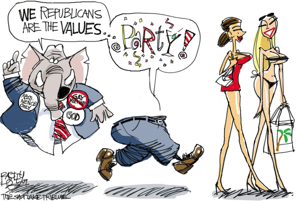  GOP PARTY VALUES by Pat Bagley