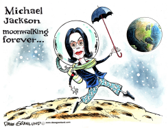 JACKSON MOONWALKING FOREVER by Dave Granlund