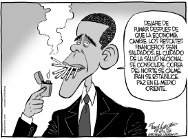 OBAMA EL FUMADOR by Bob Englehart