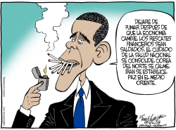 OBAMA EL FUMADOR  by Bob Englehart