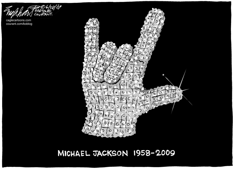  MICHAEL JACKSON by Bob Englehart