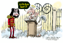 MICHAEL JACKSON AND THE PEARLY GATES by Daryl Cagle