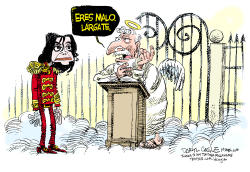 MICHAEL JACKSON Y LAS PUERTAS DEL CIELO  by Daryl Cagle