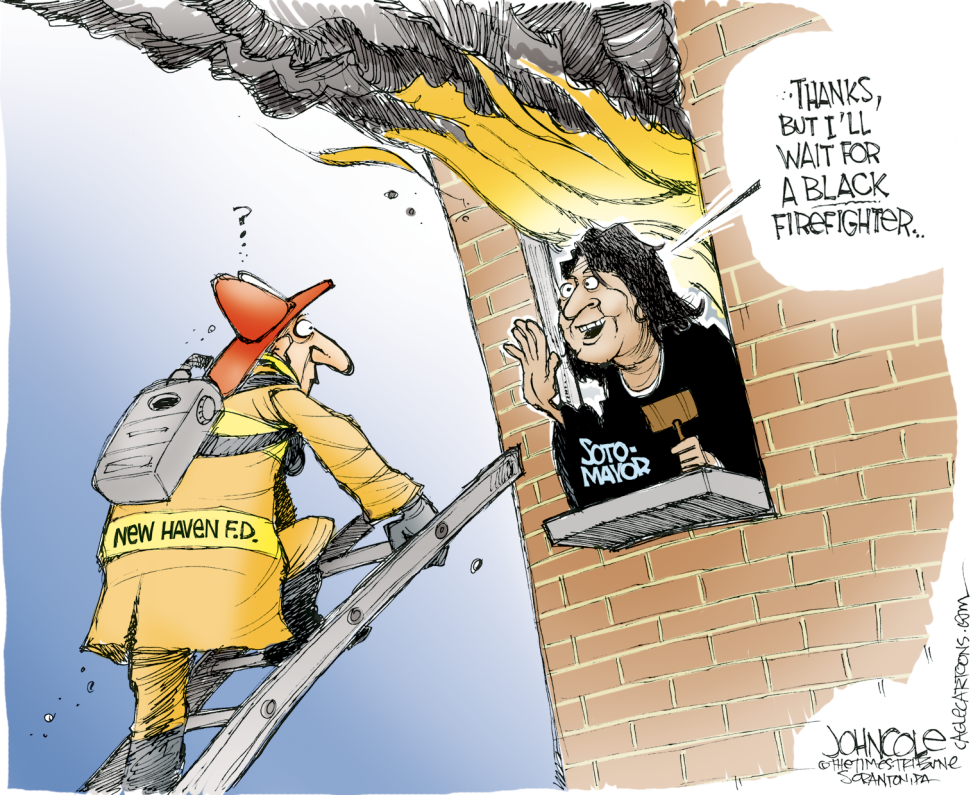  SOTOMAYOR AND FIREFIGHTERS by John Cole