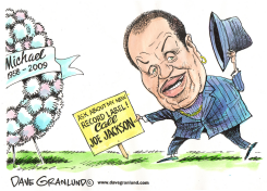 JOE JACKSON MOURNS by Dave Granlund