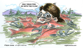 SARAH PALIN SALMON RUN  by Taylor Jones