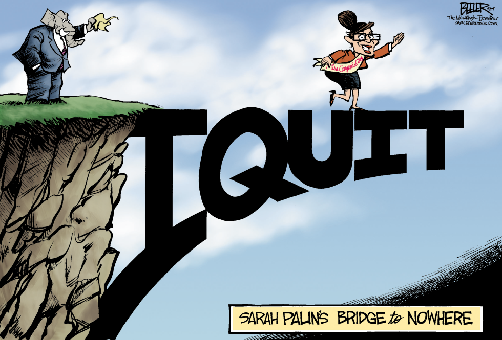  SARAH PALIN QUITS by Nate Beeler