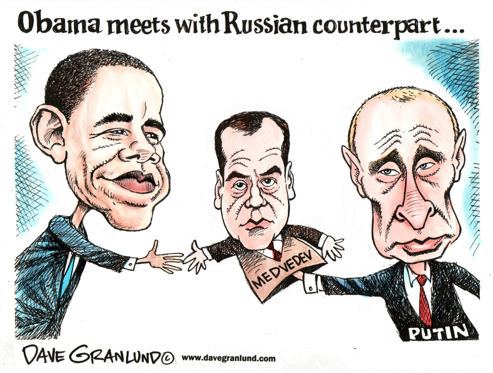  OBAMA MEETS RUSSIAN COUNTERPART by Dave Granlund