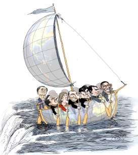 PADDLING POLITICIANS by Riber Hansson