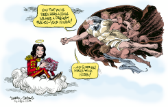 MICHAEL JACKSON IN HEAVEN AND GOD by Daryl Cagle