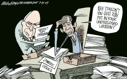 CHENEY SPY PROGRAM by Mike Keefe