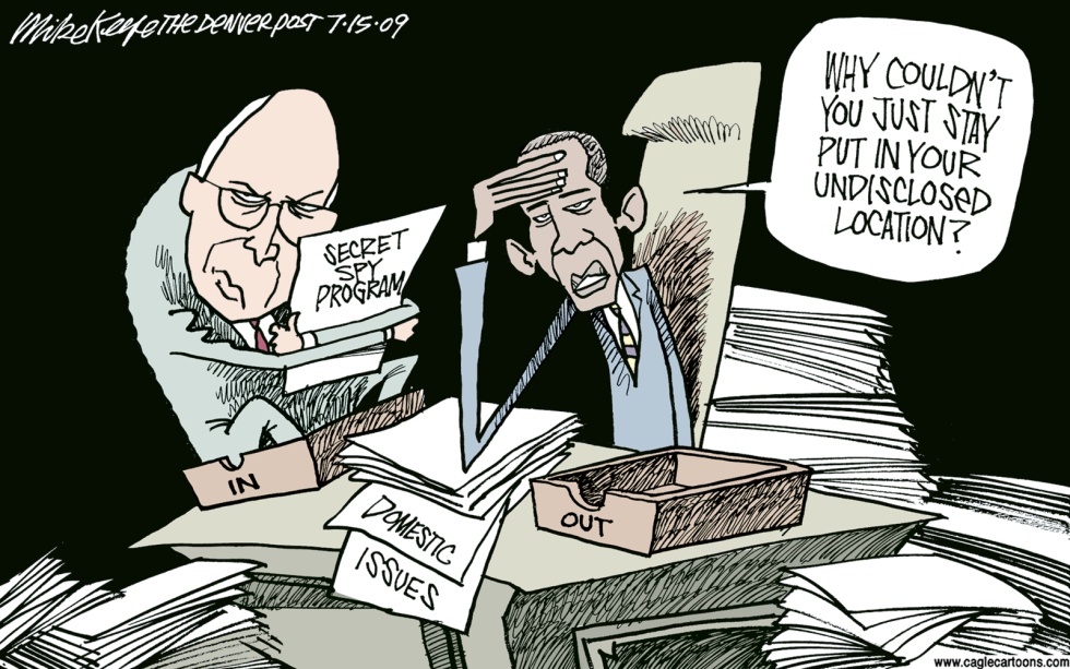  CHENEY SPY PROGRAM by Mike Keefe