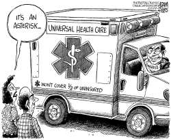 HEALTH CARE REFORM ASTERISK by Adam Zyglis